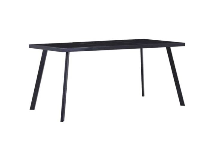 LKJephalotrope Esstisch Schwarz 180x90x75 cm Hartglas Küchentisch Eleganter Glas-Esstisch mit stabilen Stahlrohrbeinen im Industrie-Design, ideal für moderne Esszimmer und Küchen.