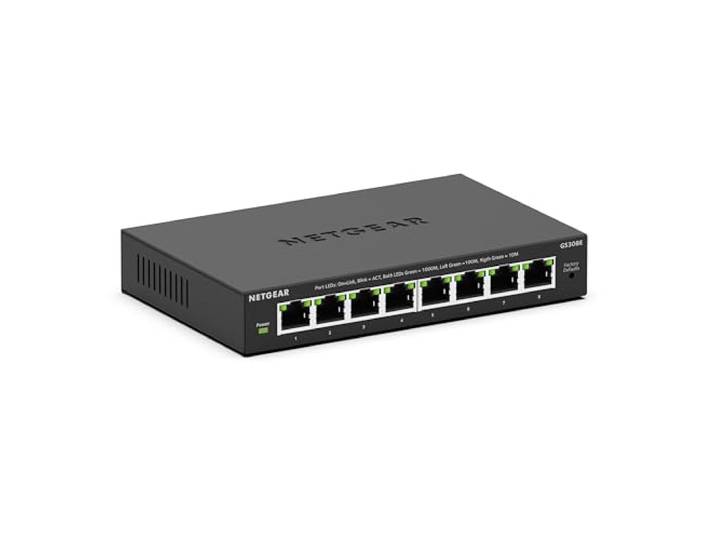 NETGEAR 8 Poorts Gigabit Ethernet Netwerk Switch, Managed GS308E