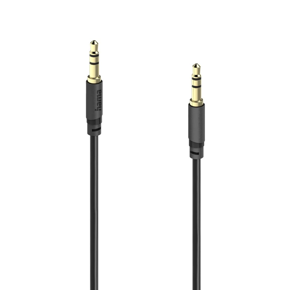 Hama Stecker 3,5 mm Klinke auf 3,5 mm Klinke 5 m 202014 Audio-Kabel (Schwarz) 00202014