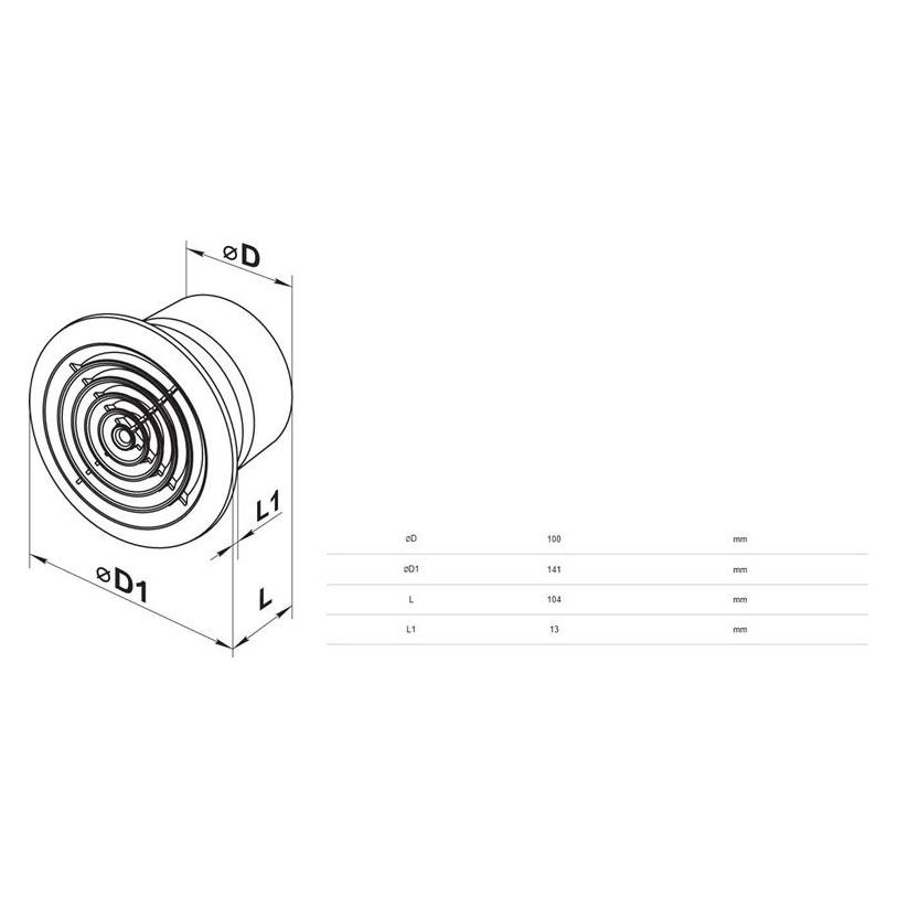 Bosch Hausgeräte Fan With Bearing Haushalt Pf L 100 (34 dB) (33045806)