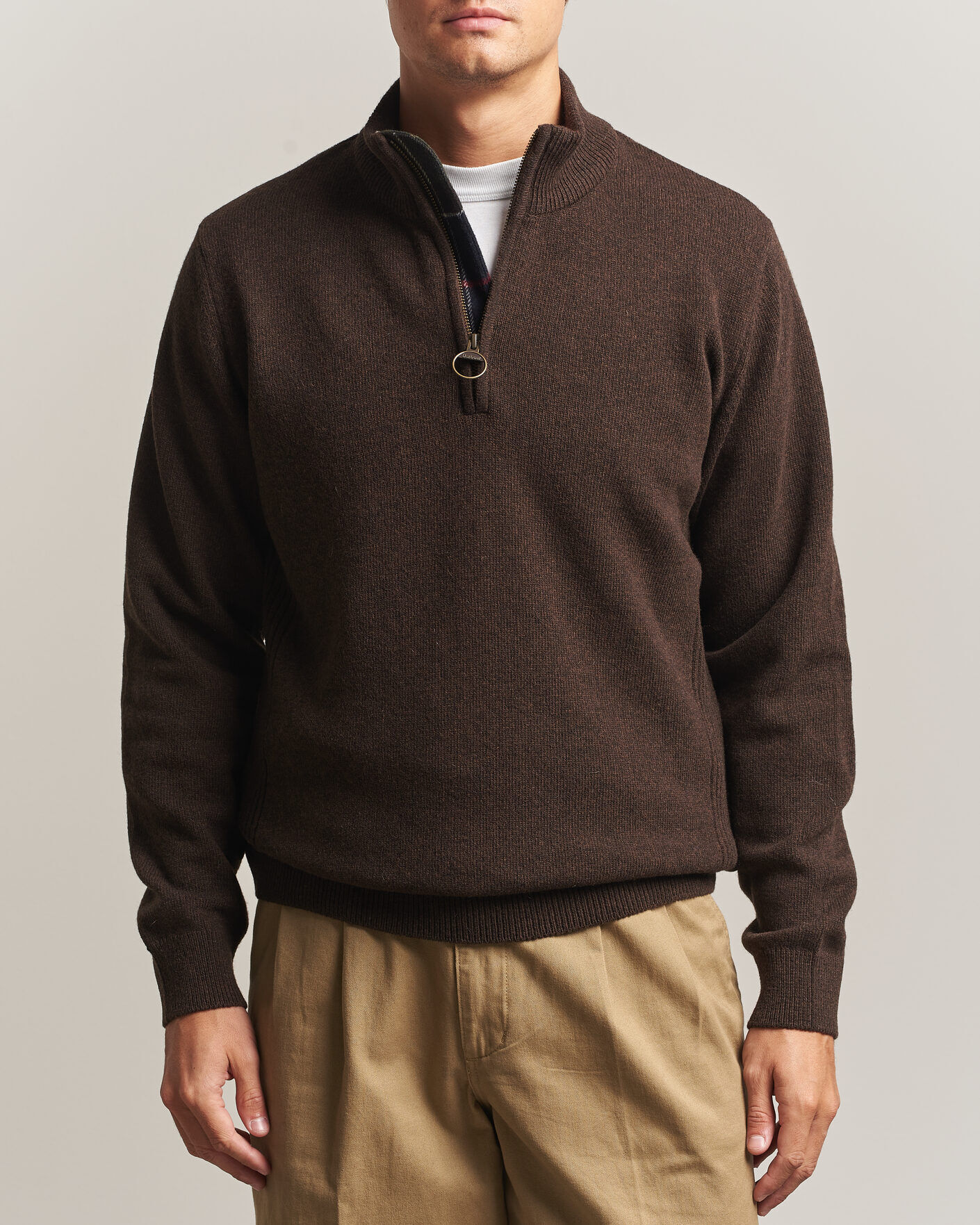 Barbour Lifestyle Holden Half Zip Dark Oak men XL Brun