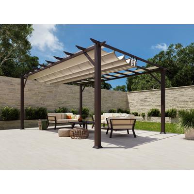 Pergola PARAGON "Florenz", braun (dunkelbraun), B:505cm H:236cm T:350cm, Pergolen