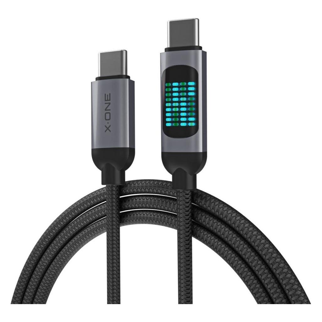 X-One FlowLink Laufendes LED-Datenkabel - Typ C auf C - 5A max. 100W 1,2m schwarz (1.20 m, USB 2.0, 100 W) (72680431)