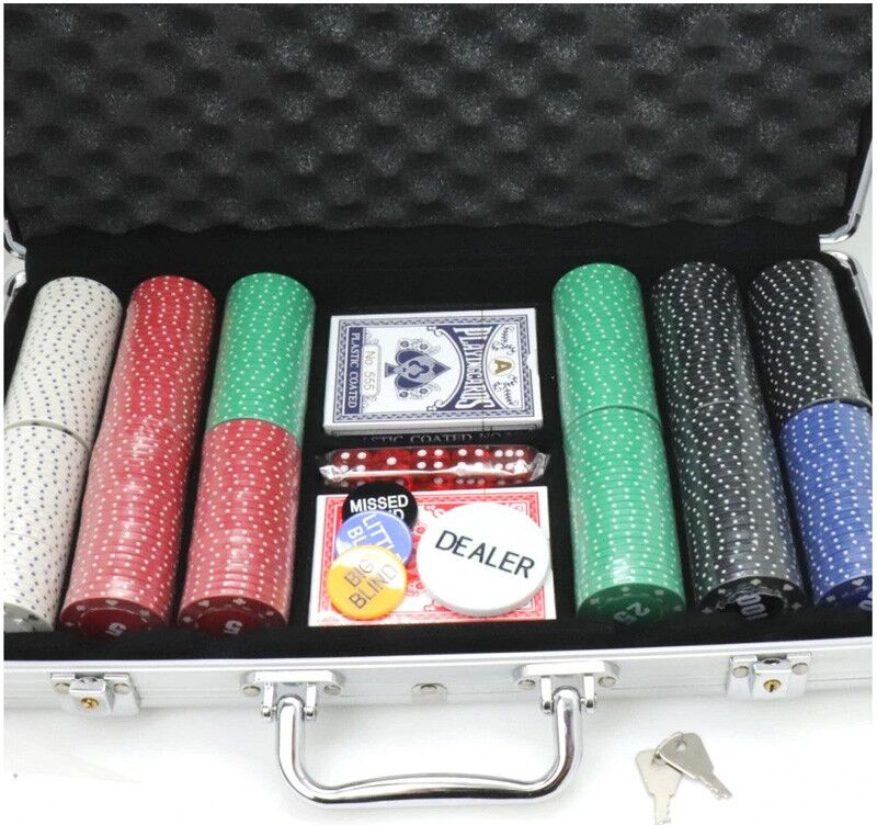 Loisirs Nouveaux Mallette Poker 300 jetons 11.5 gr - Carré d'as