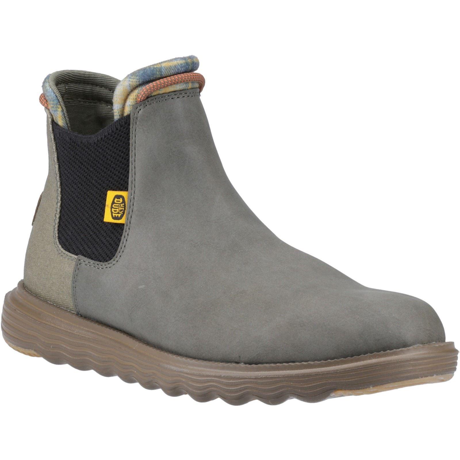 HEYDUDE Branson Classic Polyurethan Herrenstiefel Dunkel-Olive/Espresso