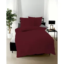 kaeppel Bettwäsche Satin Uni burgund Kissenbezug 40x40 cm
