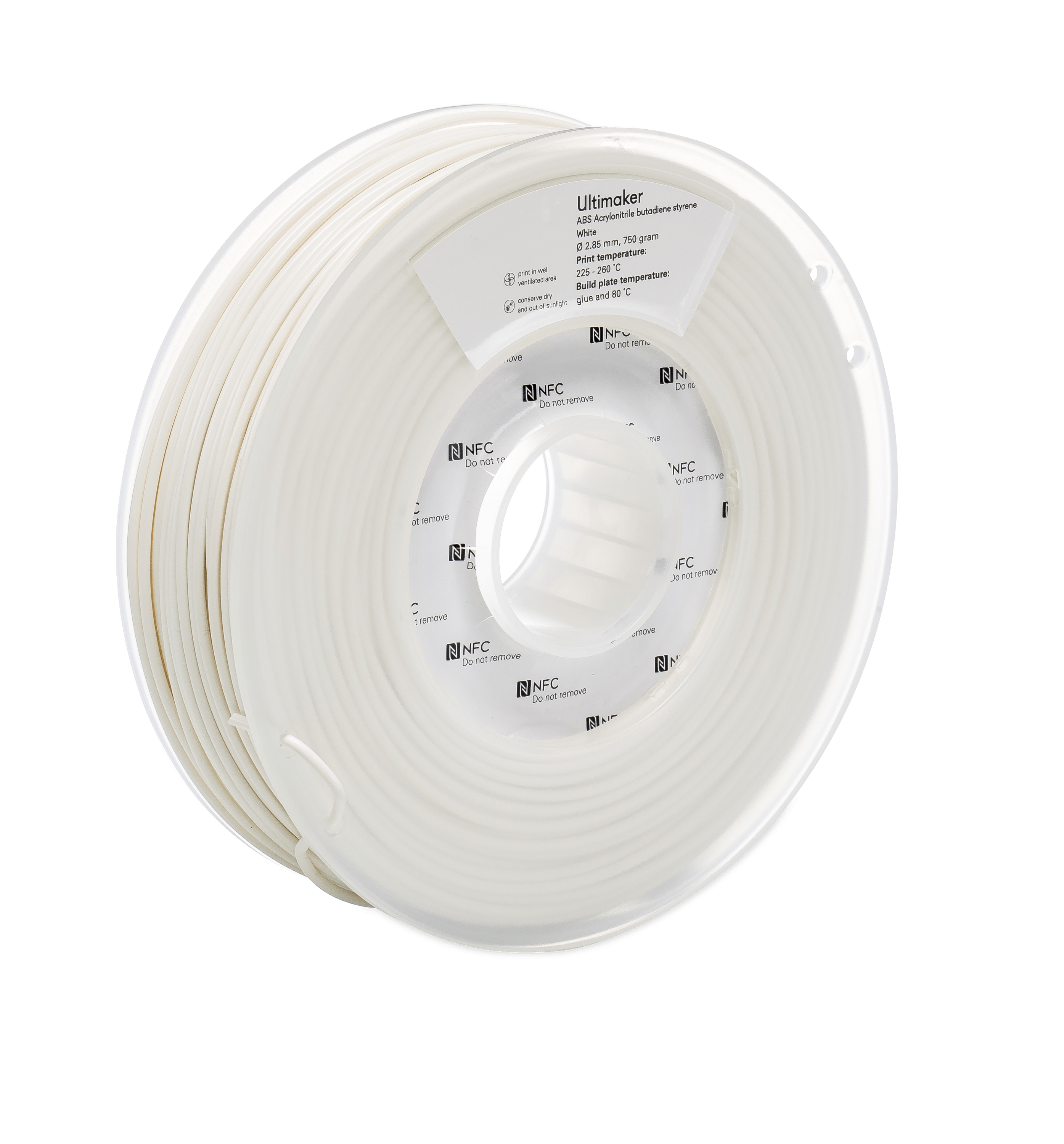 Ultimaker ABS - 2.85 mm - 750 g - White 1622