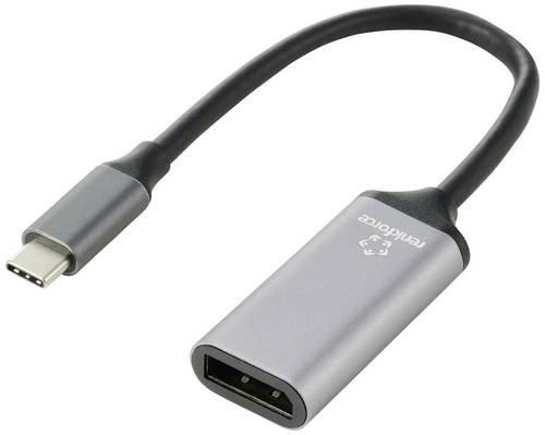 Renkforce USB-C / DisplayPort Adapterkabel USB-C Stecker, DisplayPort Buchse 0.15m Schwarz RF-5397866 doppelt geschirm