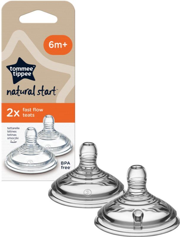 Tommee Tippee Natural Start Anti-Colic Teat Trinksauger Fast Flow 6 m+ 2 St.