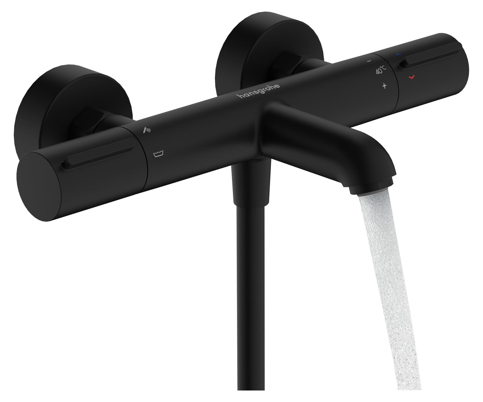 Hansgrohe Ecostat Element douchethermostaat met safety stop voor bad, opbouwmodel