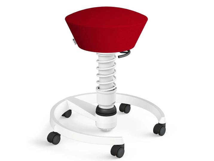 AERIS SWOPPER MIT ROLLEN - Swopper Standard Gestell Weiß Rot