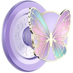 PopSockets Enamel Butterfly Prism MagSafe uchwyt i podstawka do telefonu lawendowy, Smartphone Halterung, Violett