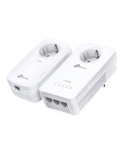TP-LINK WLAN Powerline Adapter Set TL-WPA8631P KIT (Dualband WLAN 1200Mbit/s AV1300 Powerline Steckdose Wifi Clone MU-MIMO 4 Gigabit Ports Plug & Play ideal für HD-Streaming App Kontrolle) weiß (TL-WPA8631P KIT)