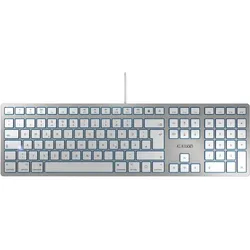Cherry KC 6000 (US, Kabelgebunden), Tastatur, Silber