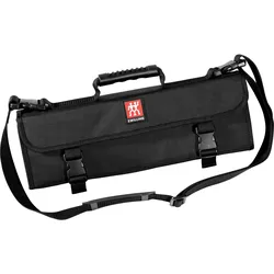 Zwilling Messertasche mittel, 45.5x15 cm, 7 Spalten, Messerschärfer, Schwarz