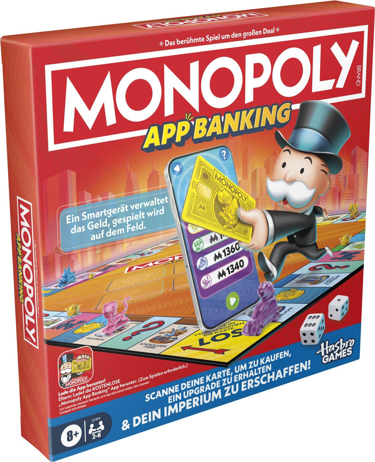 Hasbro Gaming Monopoly Bankieren-app voor 8 jaar en ouder
