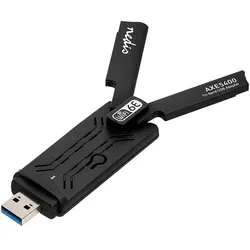 Nedis Netzwerk-Dongle Wi-Fi AX5400 2.4/5/6 GHz (Triple Band) USB3.0 Wi-Fi speed total: 540 (USB 3.0), Netzwerk Adapter, Schwarz