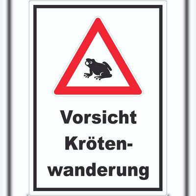 HB-Druck Vorsicht Krötenwanderung Aufkleber A5 (148x210mm)