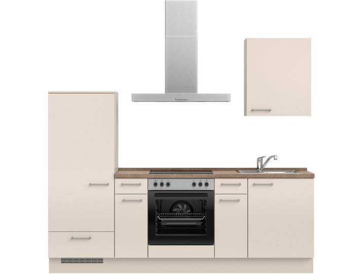 nobilia® Küchenzeile Laser I , NEU: individuell anpassbar mit gratis Profi-Beratung, vormontiert, 240 cm breit, optional mit verschiedenen E‑Geräte-Sets