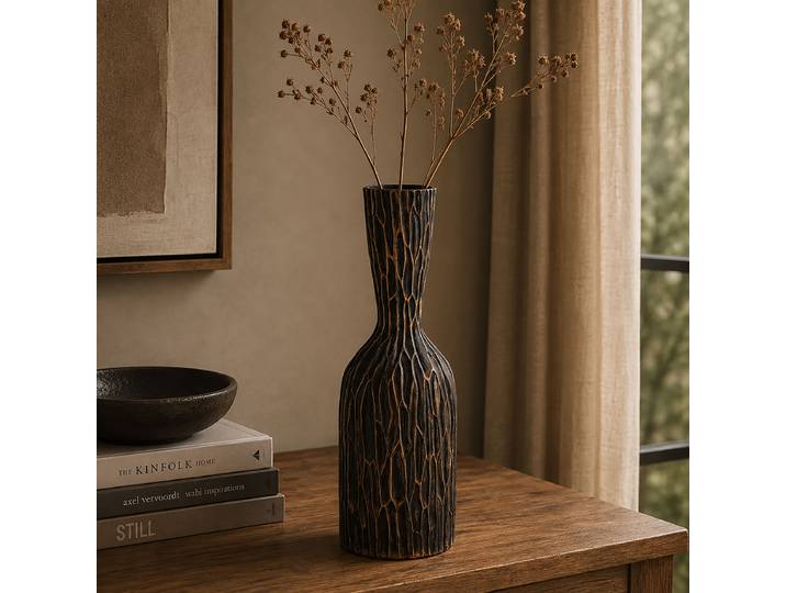 Vase Sakti Typ H Ø 16cm Schwarz