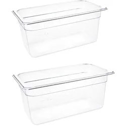 Gastronoble Vogue GN-Behälter GN1/3 - 15cm - 2 Behälter - Polycarbonat