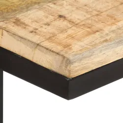vidaXL Beistelltische 2 Stk. 31,5x24,5x64,5 cm : Material - Raues Mangoholz