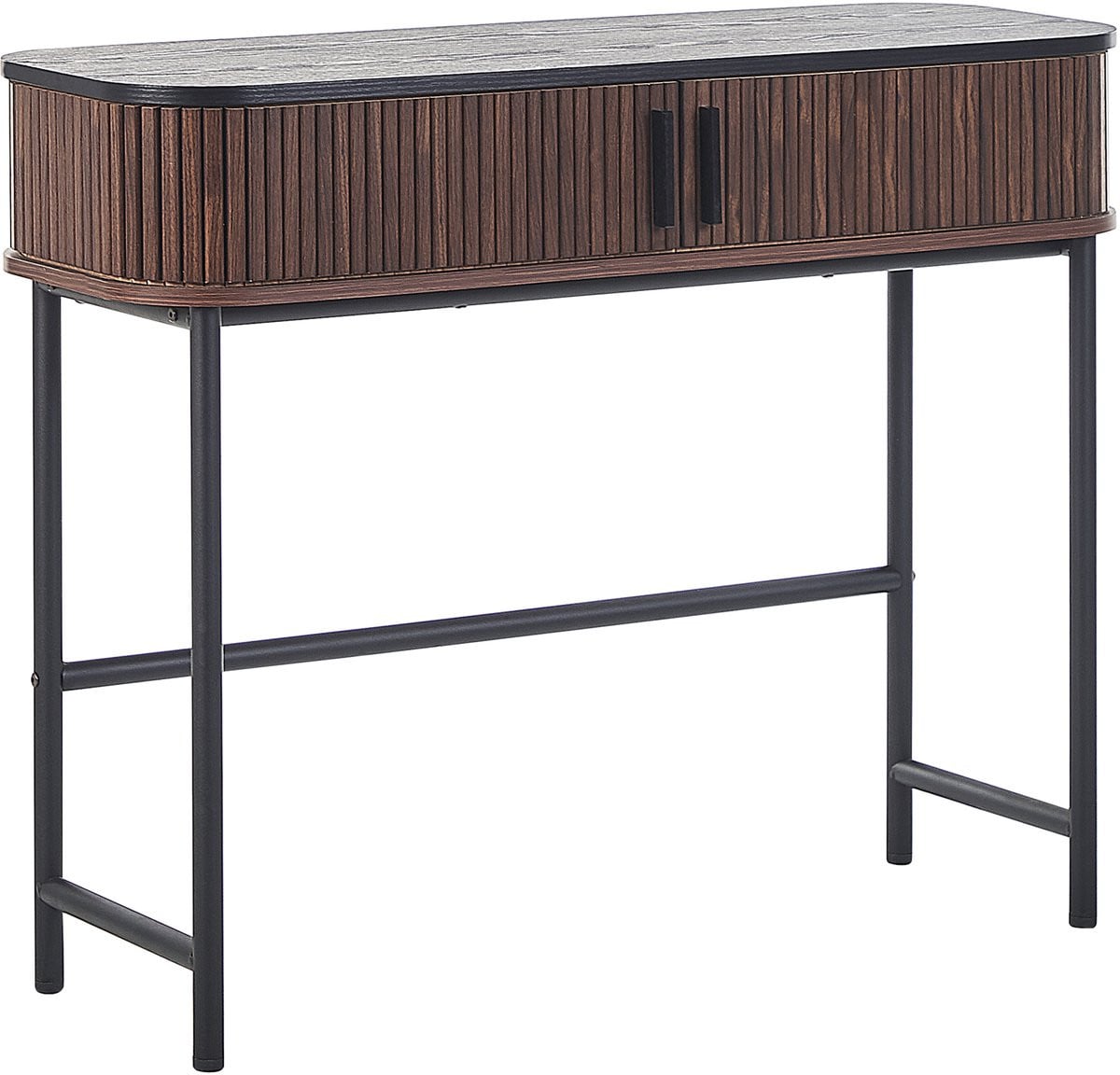 Beliani Jose Consoletafel - Donkere houtkleur - Vezelplaat
