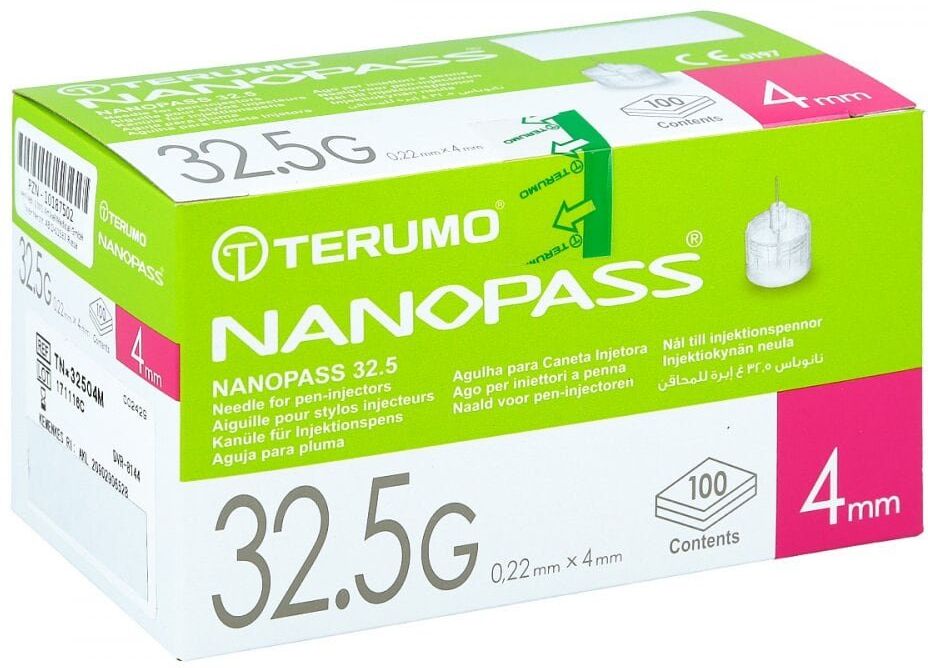 Nanopass 32,5 Pen Kanüle 32,5g 0,22x4mm