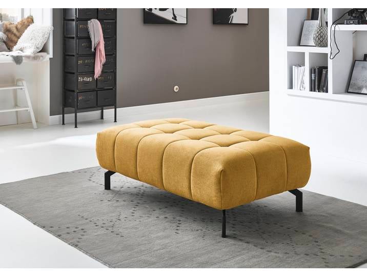 Sitzhocker DIE PLANBAR MP-IN18022 , gelb (curry), B:126cm H:42cm T:76cm, 100% Polyester, Hocker, Sitzhocker
