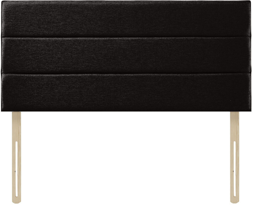 17 Stories Eri Upholstered Chenille Headboard Black Single (3')