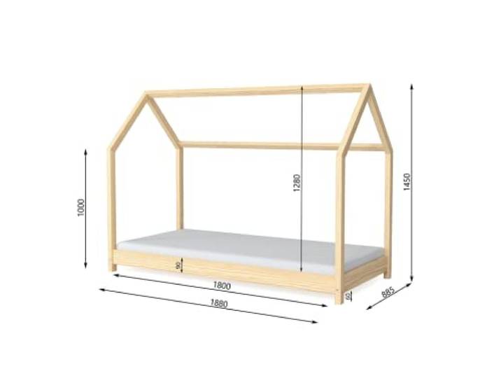 Bed Bella Naturel zonder Lade zonder matras 180/80
