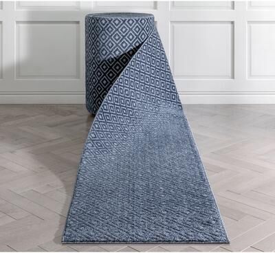 Well Woven Custom Size Runner Malaga Pia Tribal Diamond Hallway Stair Rug