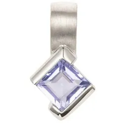 PLATINITY Anhänger 1 Tansanit ca. 0,25ct Prinzessschliff Platin 950