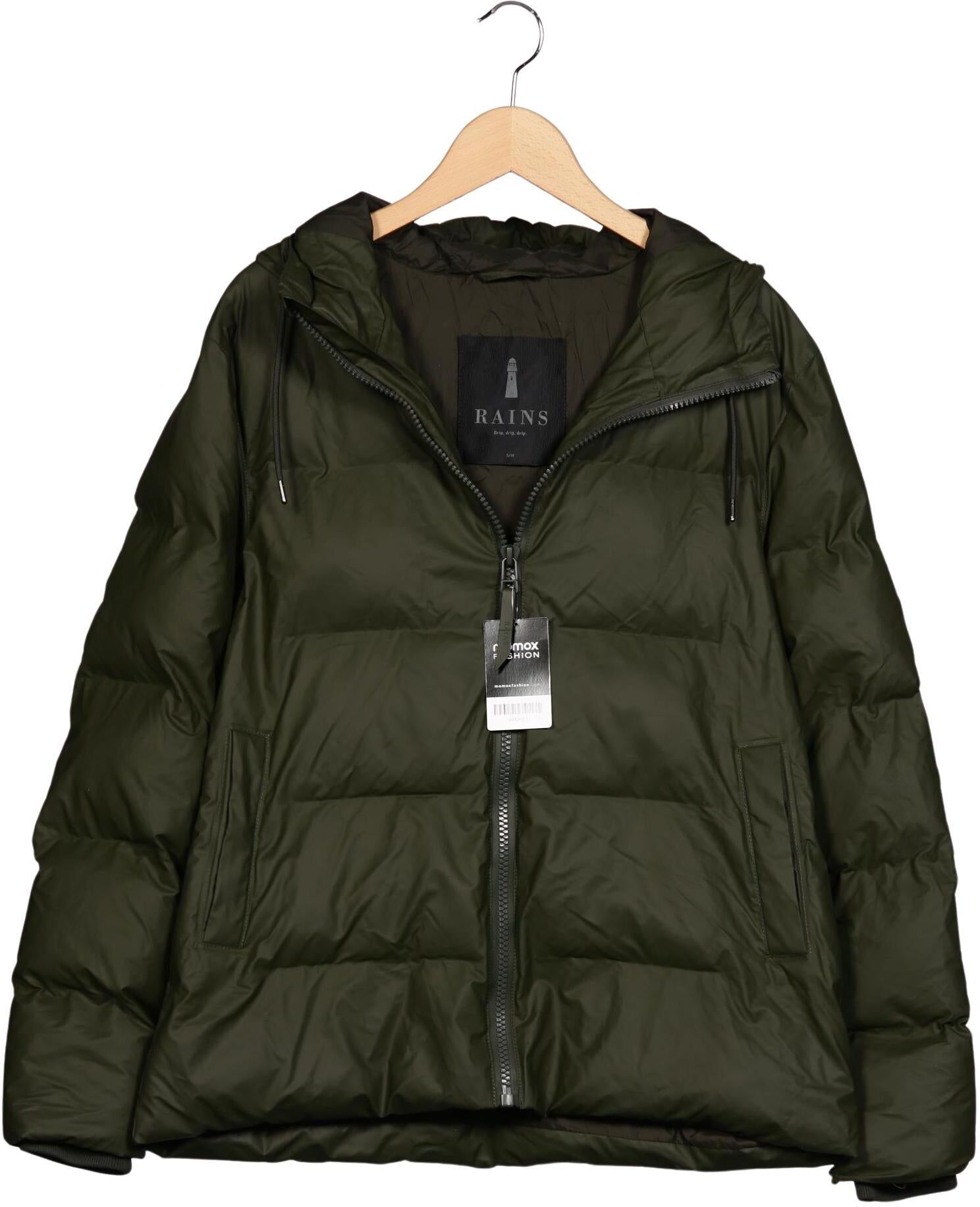 Rains Herren Jacke, Grün, Gr. S, Synthetik - Second Hand