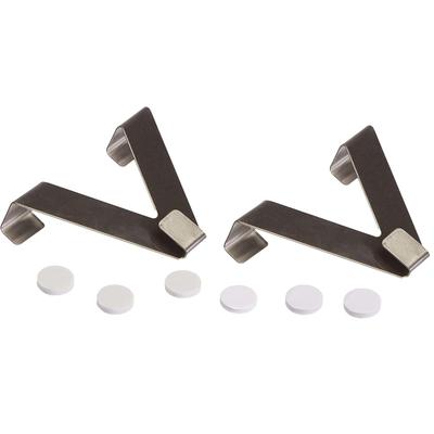Gardinenhaken HOME WOHNIDEEN "EASYFIX-HAKEN V", metallfarben, L:10cm, Metall, Gardinenbefestigungen, Gardinenhaken