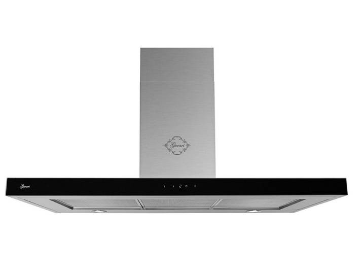 GURARI Wandhaube GCH 972 BL 120 Quatro+Umluft. Dunstabzugshaube 120 cm, Edelstahl Glas Dunstabzugshaube 850 m³/h,Dimmbare LED