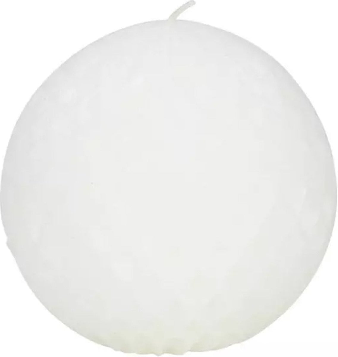 Gusta Figuurkaars Bal – Wit – ø9,2 x 8,7 cm – Luxe Decoratieve Paraffine Kaars