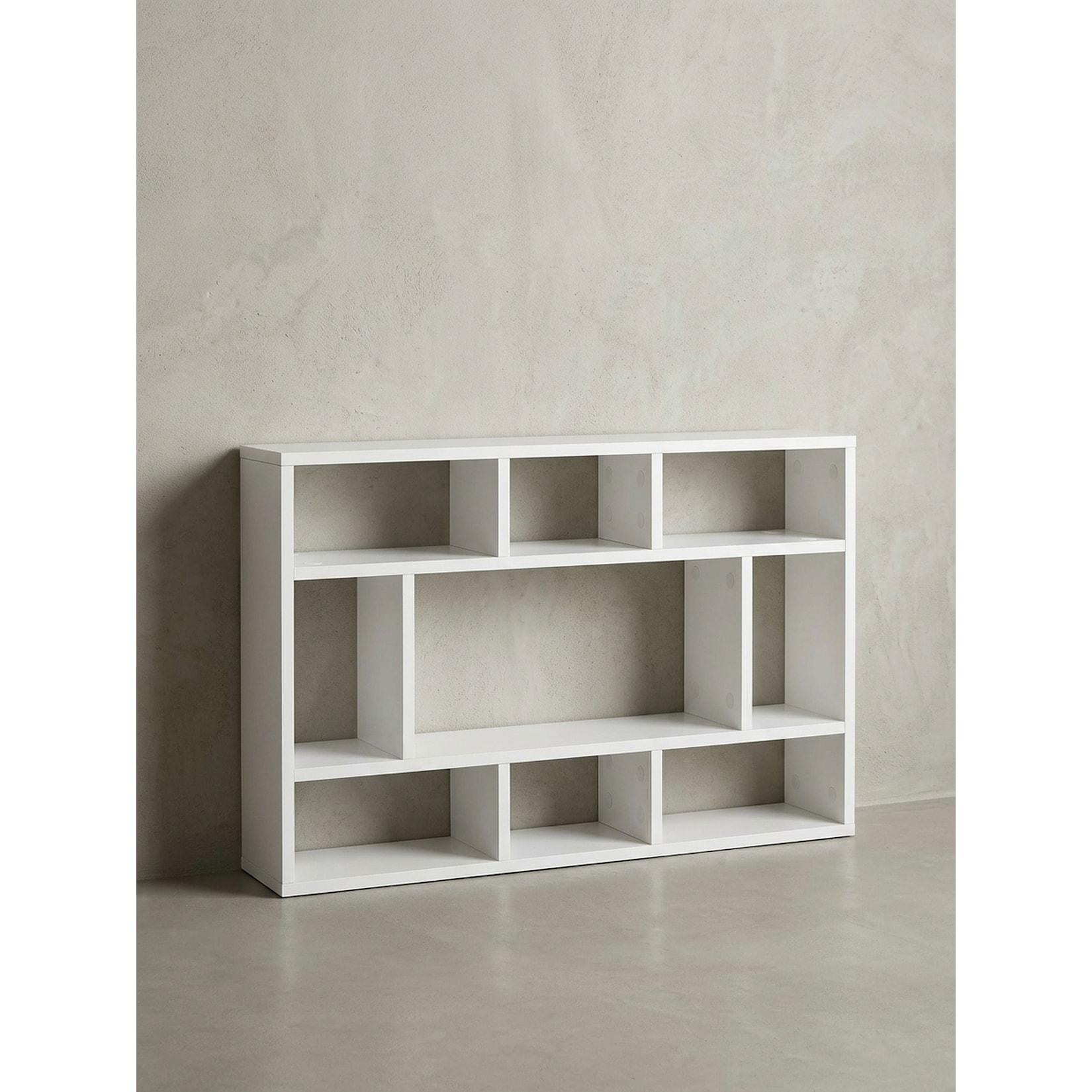 Wandregal Holz Freischwebend Modern, Weiß 75x16x51 cm