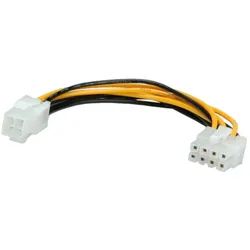 ROLINE Internes Power Adapterkabel, ATX12V P4-Buchse - 8pin EPS-Stecker, 0,15 m