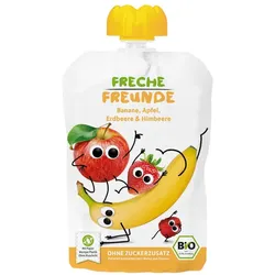 Quetschmus - Apfel, Banane, Erdbeere & Himbeere