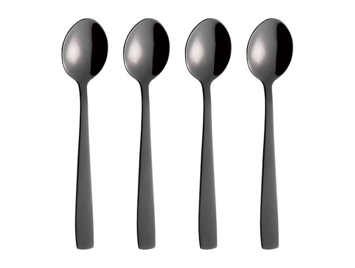 Aida Cuillère à café Raw, lot de 4 Noir