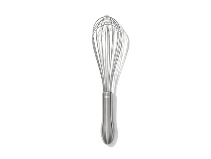 OXO Good Grips Schneebesen aus Stahl, 27,9 cm Ballonform für große Mengen, Edelstahlgriff, bequeme Form für die Handfläche, spülmaschinengeeignet