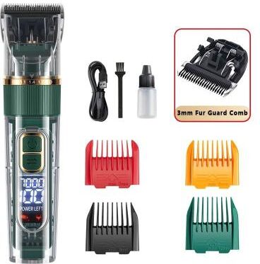 Uplift Essentials High Torque Pet Grooming Clipper Digital Display Cordless Shaver & Precision Trimmer For Dogs & Cats green 0.12 In Set