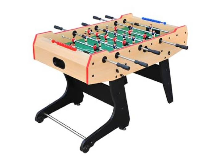 Vente-unique - Tischfußball Stadium Holz Naturfarben Hell 137x74.5 Naturfarben hell Holz, Platte