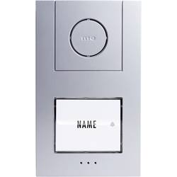 m-e modern-electronics VISTUS AD ALU 410 Vistus Türsprechanlage Kabelgebunden Außeneinheit 1 Familienhaus Silber, Weiß 41004