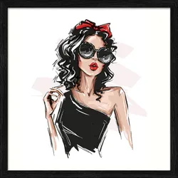 Gerahmtes Bild FASHION III (BHT 32,50x32,50x1,80 cm) - bunt - BHT 32,50x32,50x1,80 cm