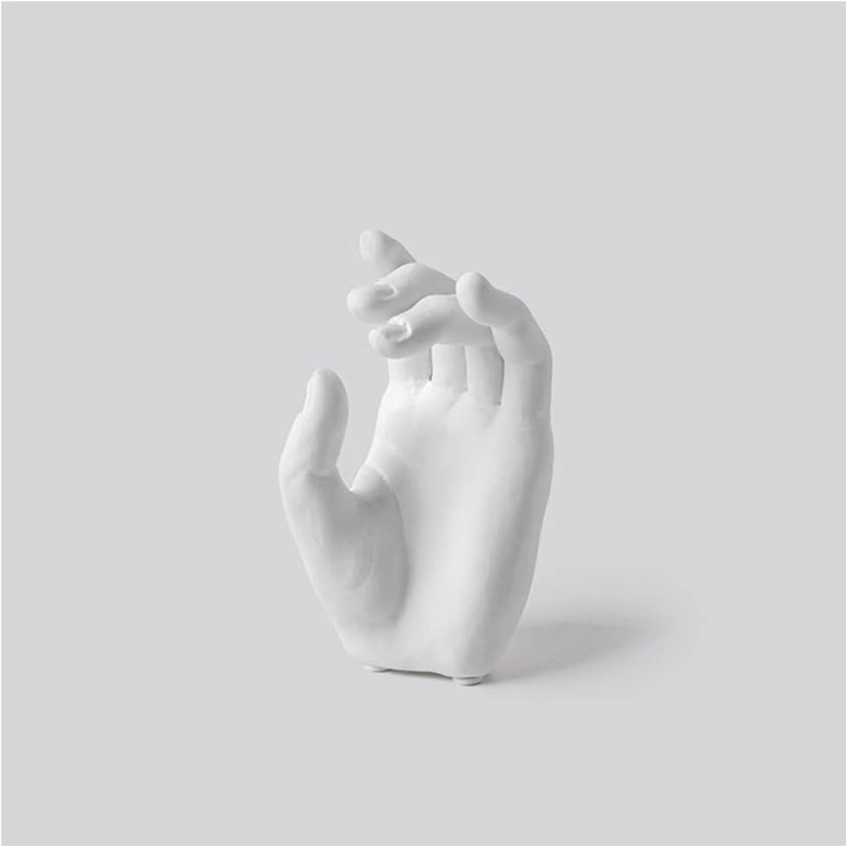 Abstract Beeld Wit Keramiek Handgemaakt Interieur Decoratie Hoogte: 15 cm