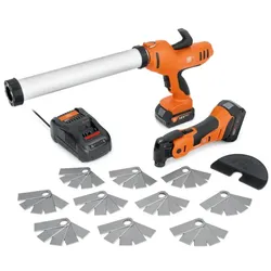 FEIN Akku-Kartuschenpresse und Akku-MultiMaster AKP 18-600 AS Fugensanierer-Set - 7 190 23 60 00 0