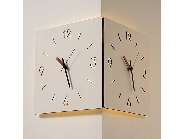 Horloges murales d'angle Double face modernes, horloge de luxe, Design créatif pour salon, montres minimalistes, meubles de maison