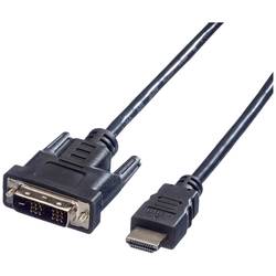 VALUE Kabel DVI (18+1) ST - HDMI ST, schwarz, 3 m 11.99.5532